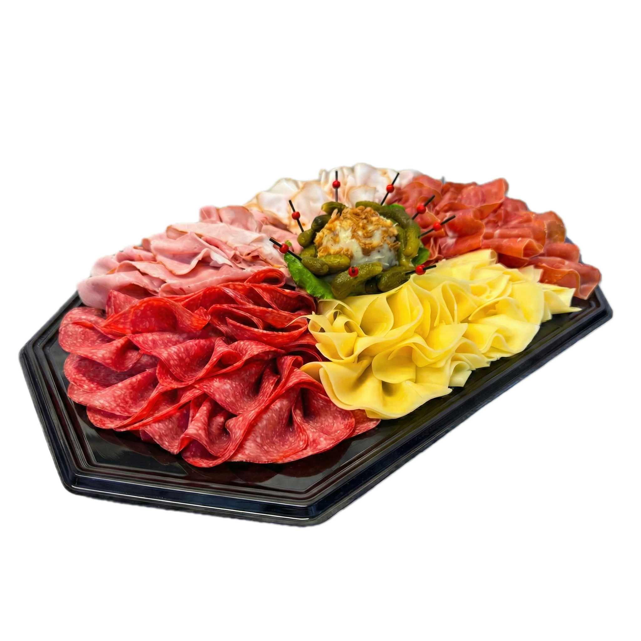 Brotzeitplatte Salami käse und Schinken